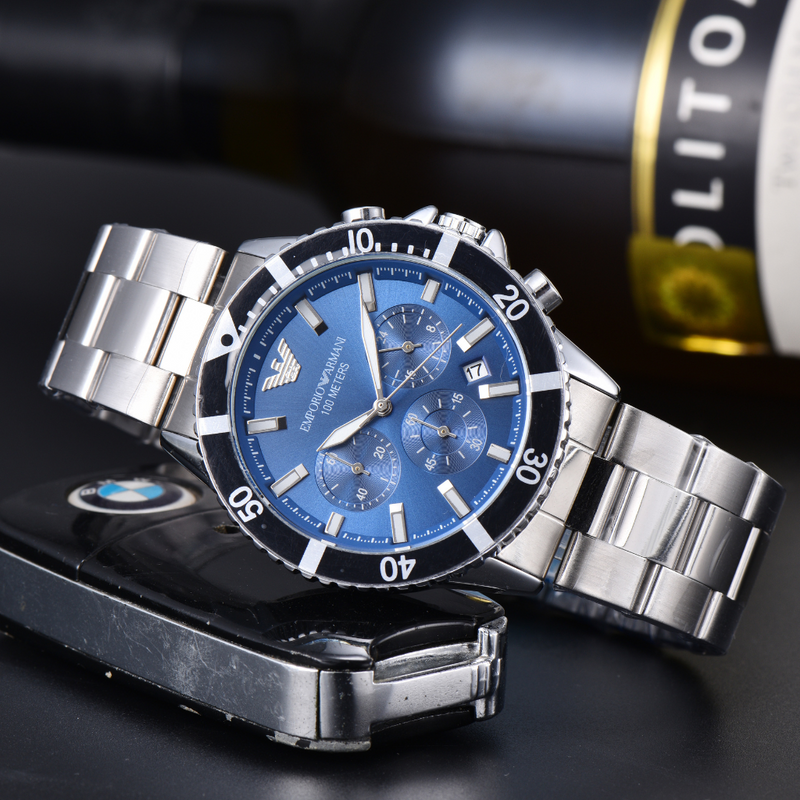 Relógio Emporio Armani Diver Cronógrafo - Pulseira de Aço
