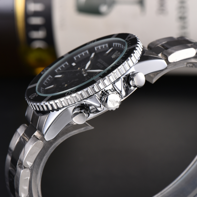 Relógio Emporio Armani Diver Cronógrafo - Pulseira de Aço