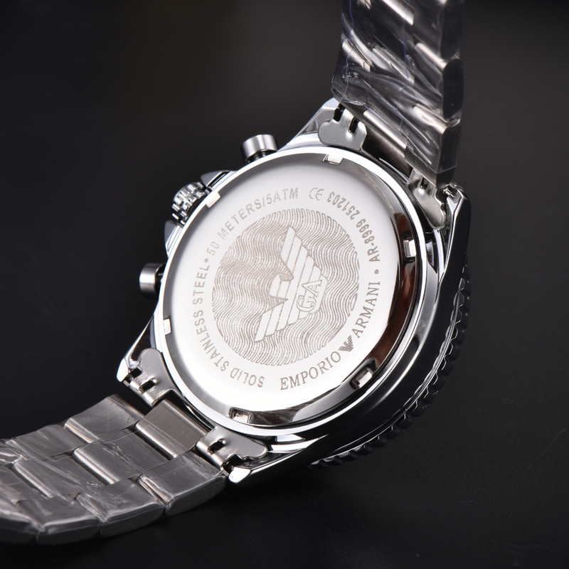 Relógio Emporio Armani Diver Cronógrafo - Pulseira de Aço
