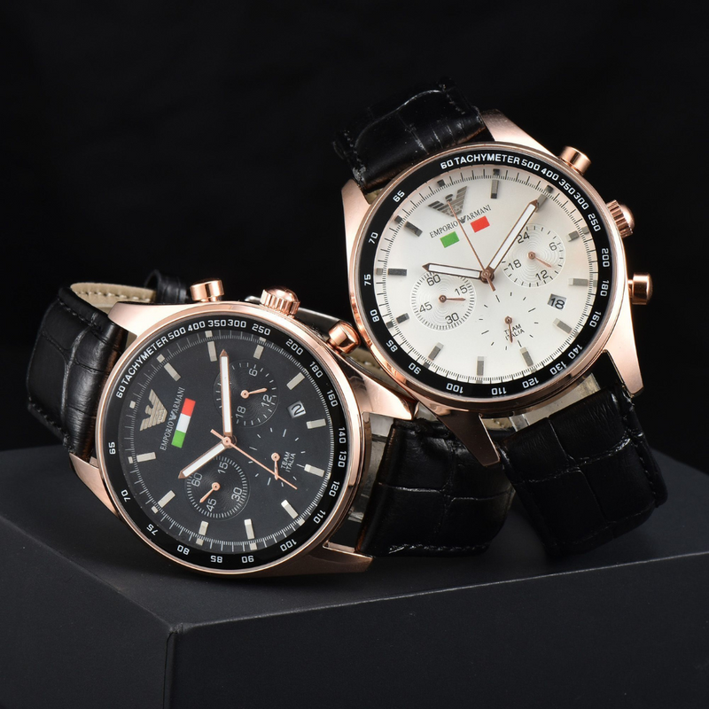 Relógio Emporio Armani Team Itália - Pulseira de Couro
