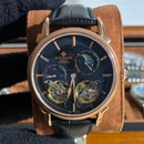 Relógio Patek Philippe Fases da Lua - Pulseira de Couro